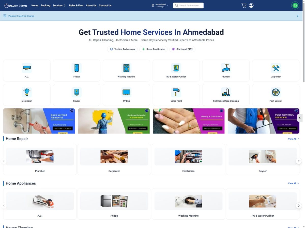 AllFix Home — website screenshot