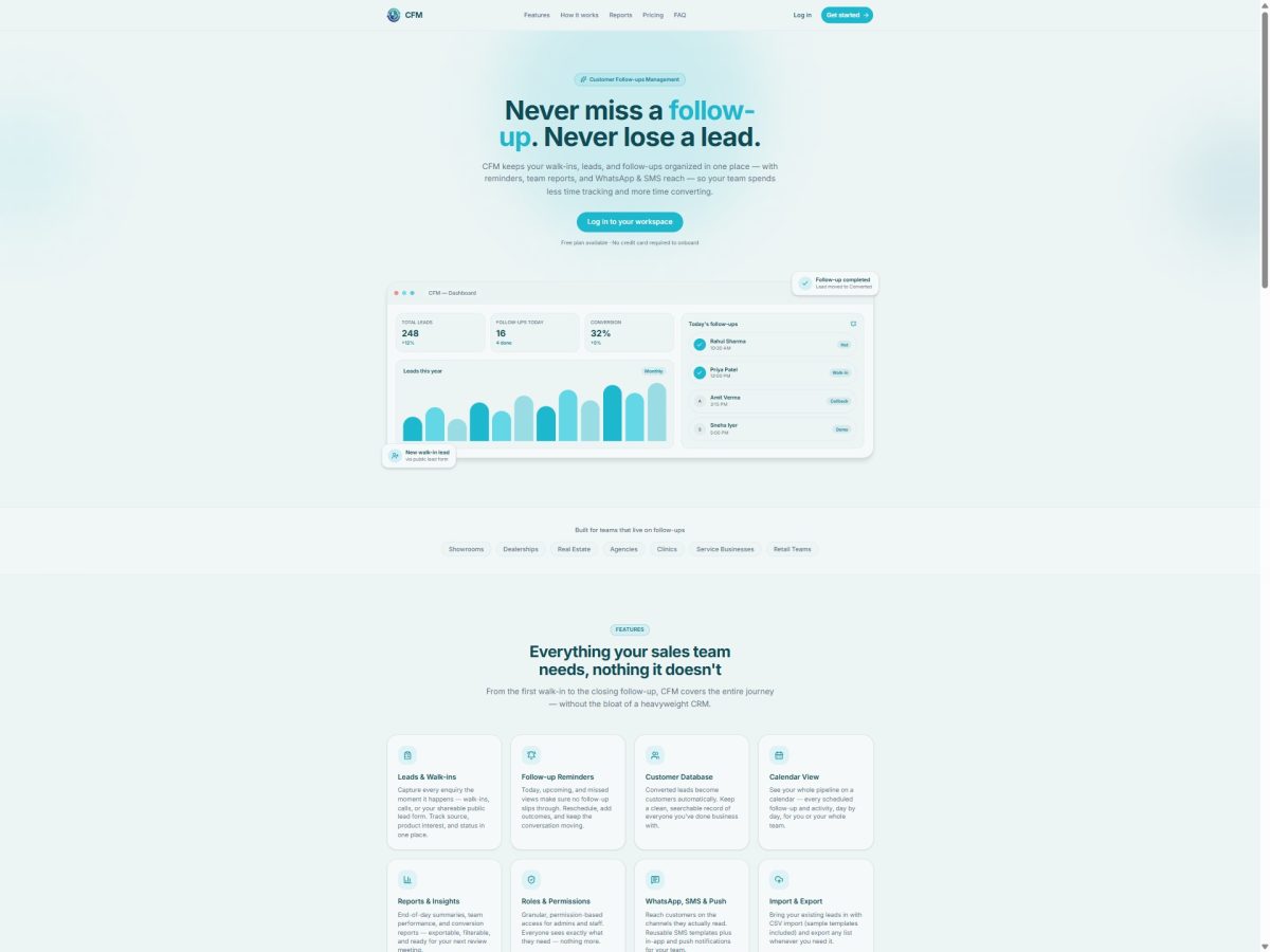 CFM — website screenshot